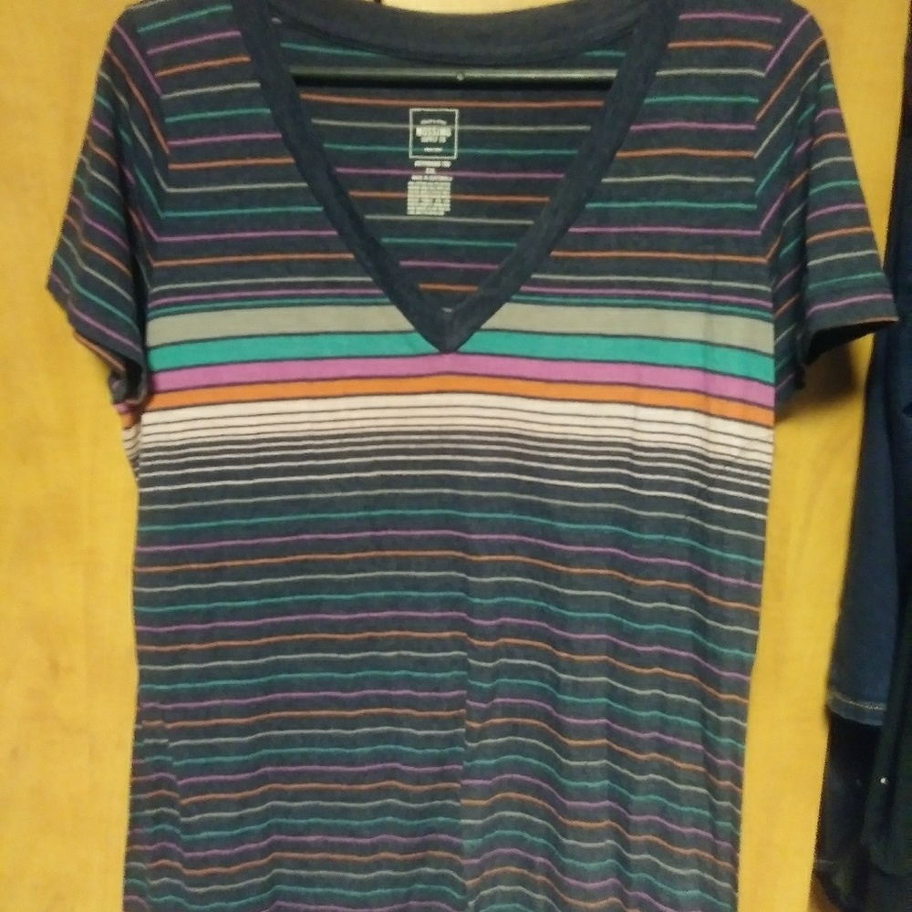 Striped boyfriend colored tee
